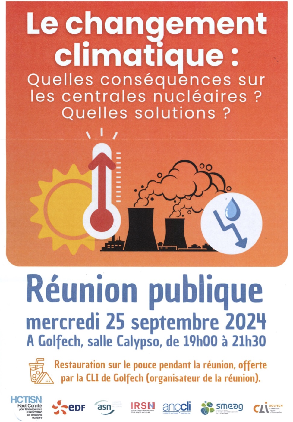 Réunion publique changements climatiques Golfech