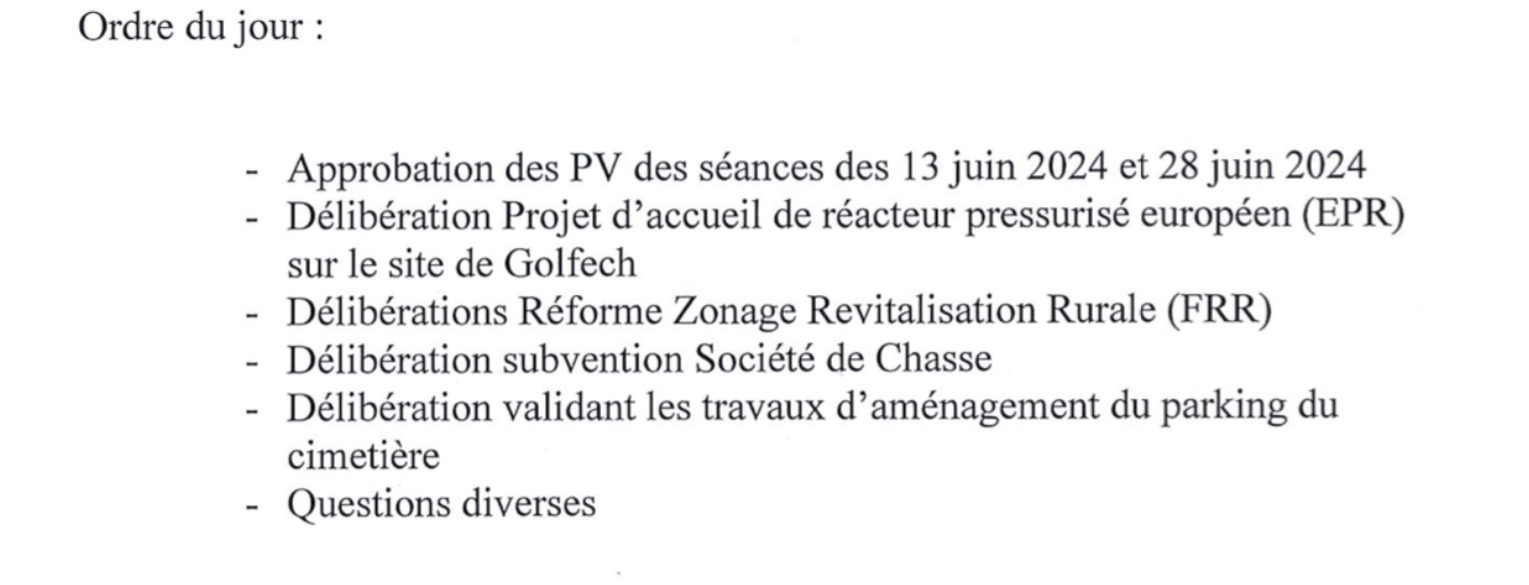 convocation du 12092024